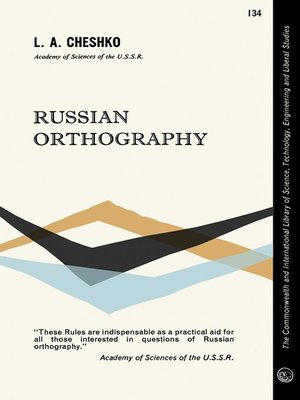 cover image of Russian Orthography